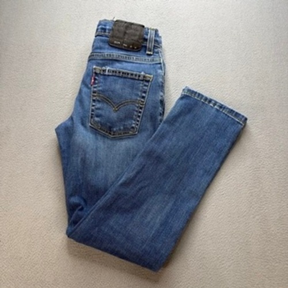 Levis 511 Slim Fit Jeans Size 10 Reg Blue Faded Denim Performance Stretch Casual